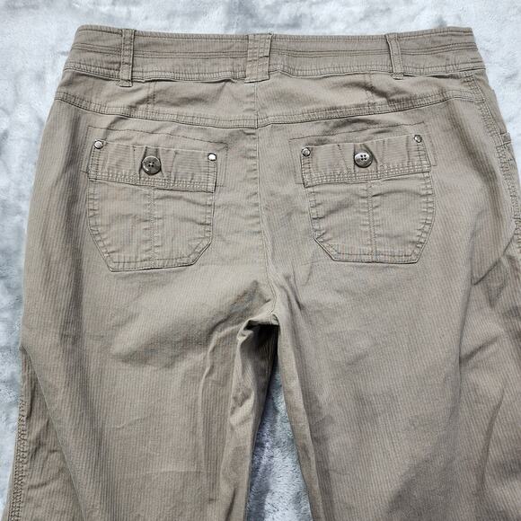 Tribal Pants Womens 10 Brown Mid Rise Straight Leg Stretch Cotton Preppy Casual - Picture 4 of 13